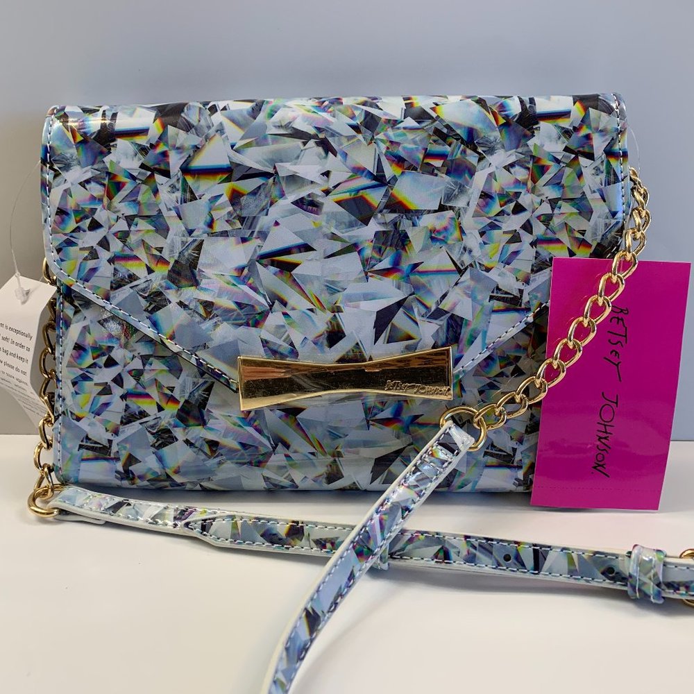 Betsey Johnson Wallet on a String Crossbody Bag - Prism Print
